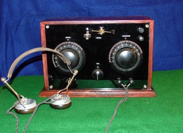 Ca. 1919 Galena Crystal Radio. Excellent variable coupled crystal radio with a wave-trap.  Also incorporates a fixed detector for those not wanting to look for the Hot Spot on the crystal.  Excellent sensitivity and selectivity.SOLD TO GEORGE IN RUSSIA
